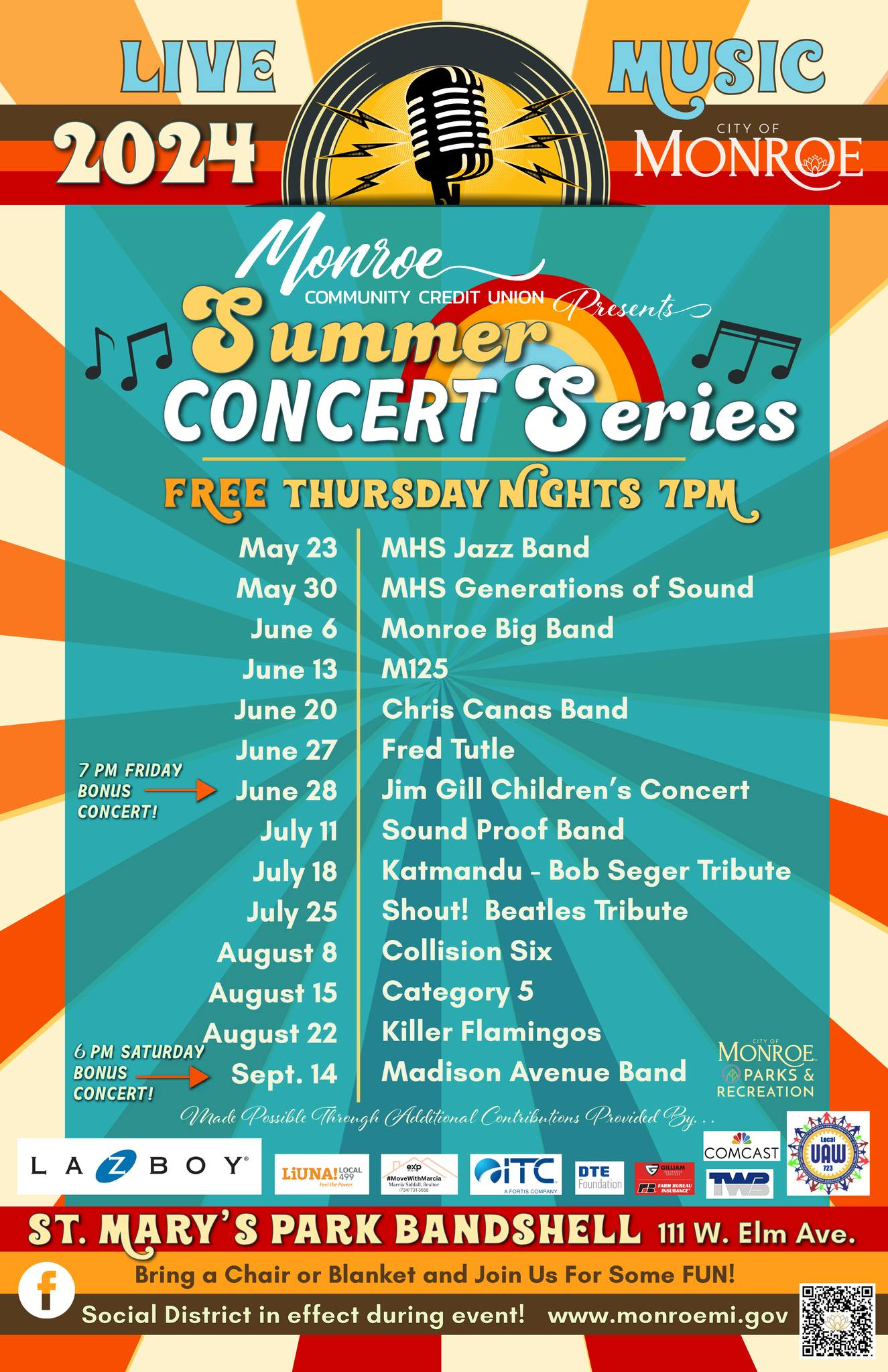 Summer Concert Schedule